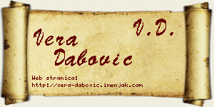 Vera Dabović vizit kartica